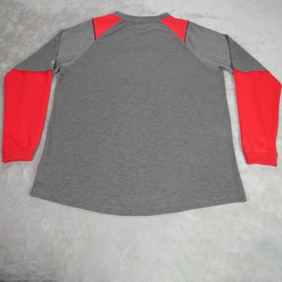 St Louis Cardinals MLB True Fans Large Grey Red Long Sleeve Print Jersey Shirt - Picture 4 of 12